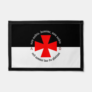 Templar Knight Alpha-Omega Non Nobis Domine Pennant