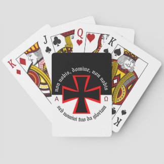 Templar Knight Alpha-Omega Non Nobis Domine Poker Cards