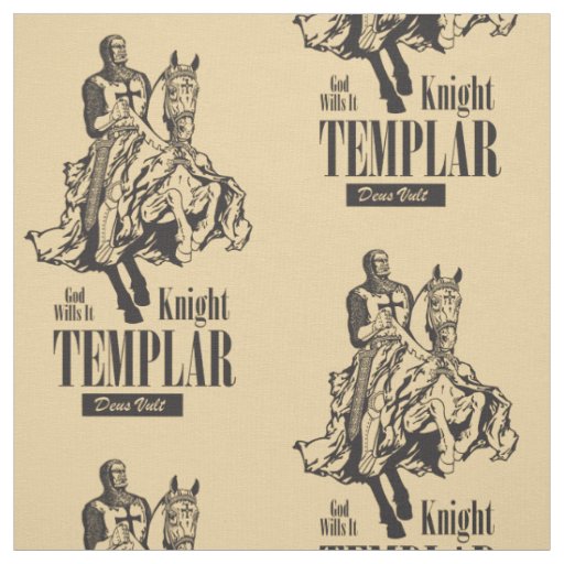 Templar knight. God Wills It. Deus Vult Fabric