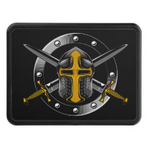 Templar Knight (Gold) with Crossed Swords Hitch Cover