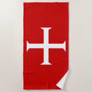 templar knights red cross malta teutonic hospitall beach towel