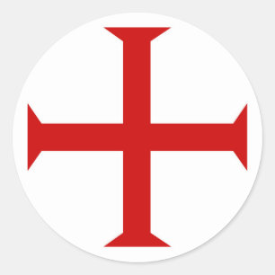 templar knights red cross malta teutonic hospitall classic round sticker