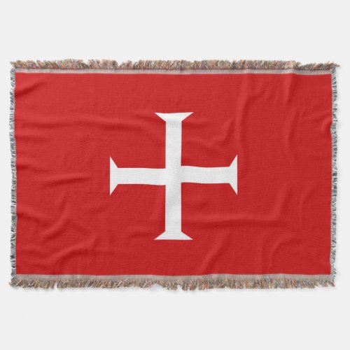 templar knights red cross malta teutonic hospitall throw blanket