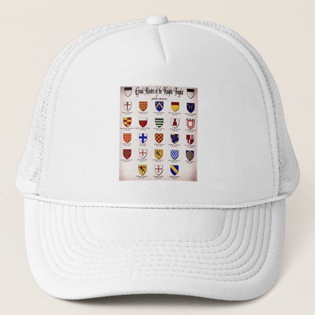Templar Master Heraldry Trucker Hat (Front)