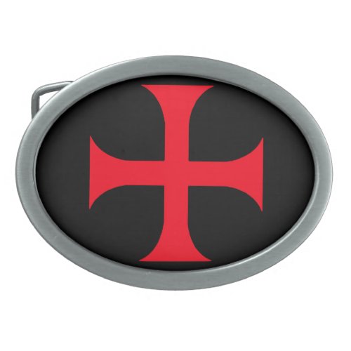 Templar red cross belt buckle