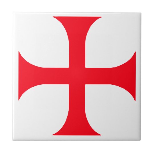 Templar red cross tile | Zazzle.com