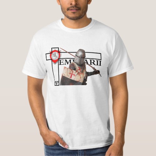 Templarii Cross with Knights T_Shirt