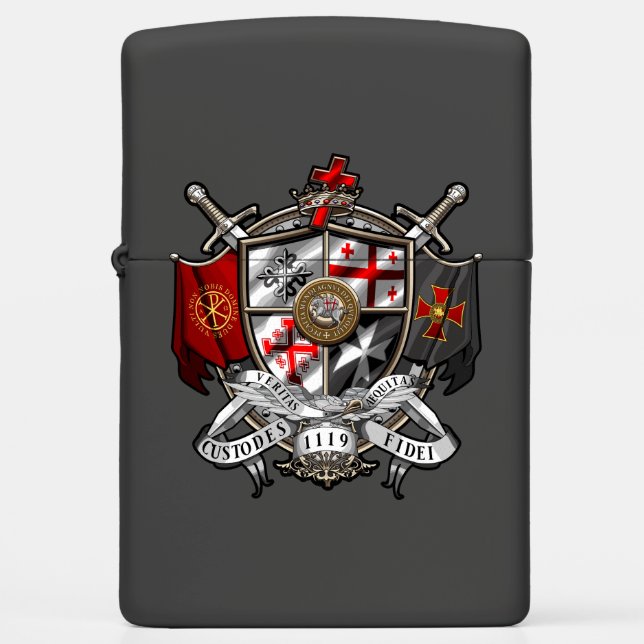 Templars International Crest 1 Zippo Lighter (Front)