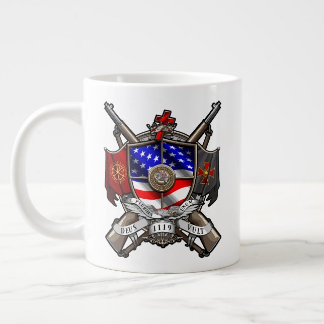 Templars USA Jumbo 20oz Giant Coffee Mug (Left)
