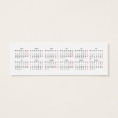template 2014 pocket calendar (Back)