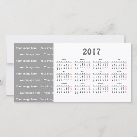 template 2017 Calendar Photo Card (Front)