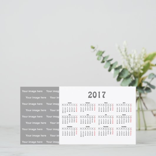 template 2017 Calendar Photo Card (Standing Front)