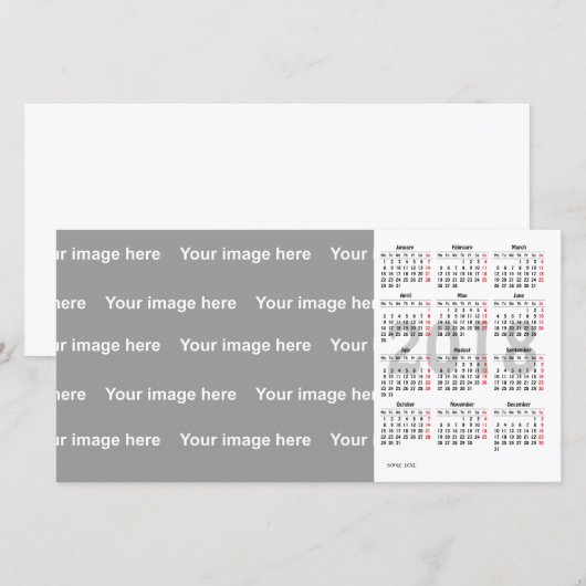 template  2018 Calendar Photo Card (Front/Back)