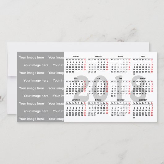 template 2018 Calendar Photo Card (Front)
