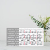template 2018 Calendar Photo Card (Standing Front)