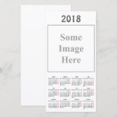 template 2018 Calendar Photo Card (Front/Back)