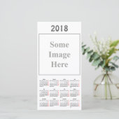 template 2018 Calendar Photo Card (Standing Front)