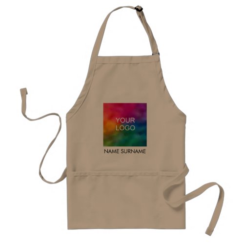 Template Add Name Surname Business Company Logo Adult Apron