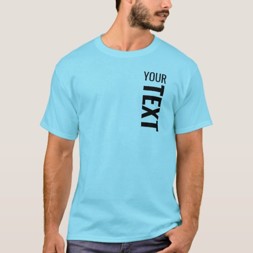 Template Add Text Here Trendy Mens Blue Horizon T_Shirt