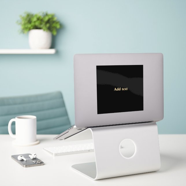 Template - Add text Sticker (Laptop On Desk)