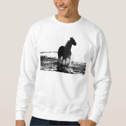Template Add Your Own Text Running Horse Men&#39;s Sweatshirt