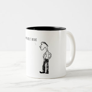 Template - Add your own text - The grumpy old man Two-Tone Coffee Mug