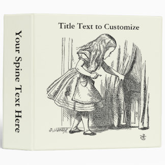 Template Alice Looking for the Door 3 Ring Binder