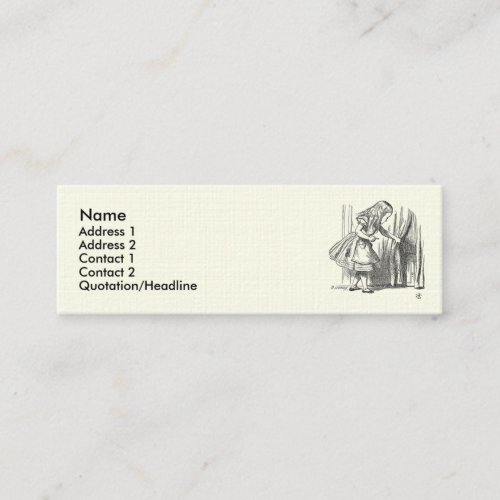 Template Alice Looking for the Door Business Card Template
