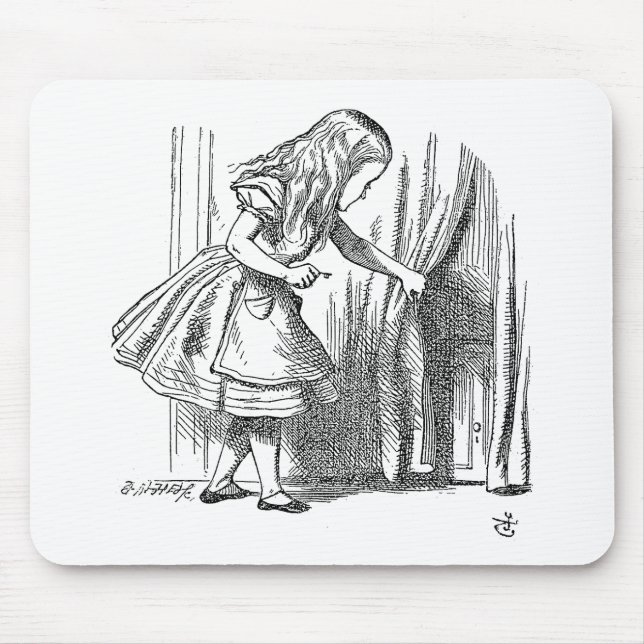 Template Alice Looking for the Door Mouse Pad (Front)