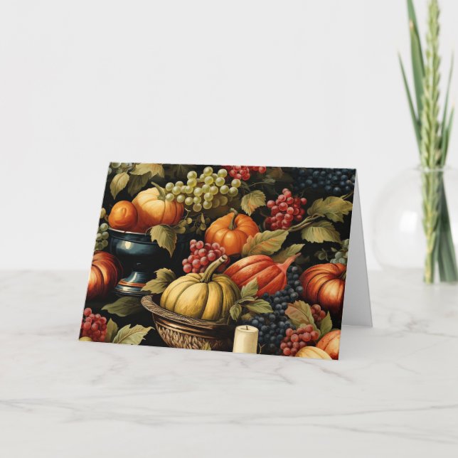 TEMPLATE, Autumn harvest, colors of fall, Card (Front)