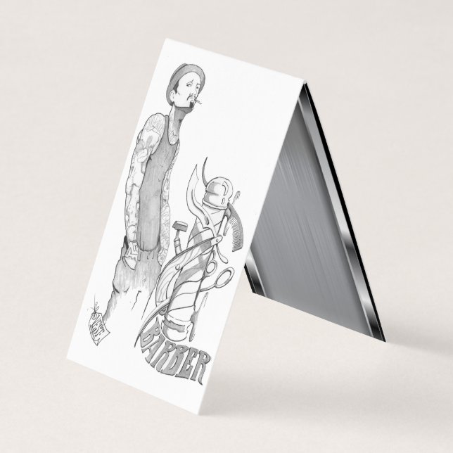 Template barber business card (Front)