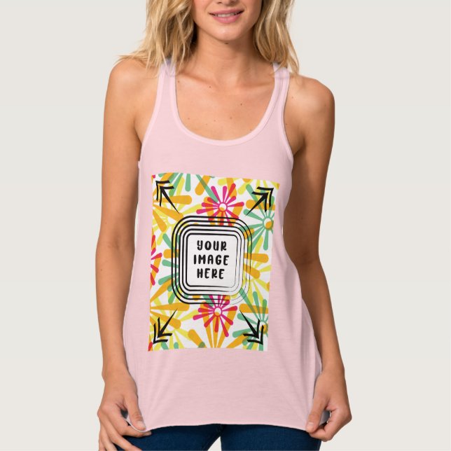 Template Bella+Canvas Flowy Racerback Tank Top (Front)