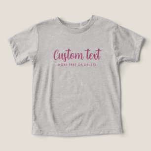 Template Bella+Canvas Tri-blend Baby Grey & Pink Toddler T-shirt