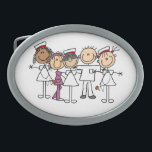Template Belt Buckle - Customized<br><div class="desc">Our Nurses Working Together design features several stick figure nurses in uniform with stethoscopes including an African American female stick figure nurse, two brunette female stick figure nurses, a white male stick figure nurse, and an Asian female stick figure nurse. Nurses Working Together T-shirts, mugs, magnets, cards, stickers, bags, keychains,...</div>