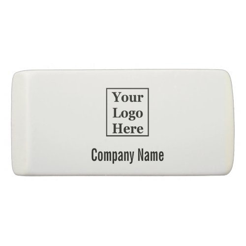 Template Black  White Company Name and Your Logo Eraser