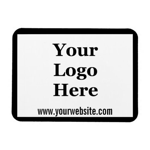 Template Black  White Website and Your Logo Here Magnet
