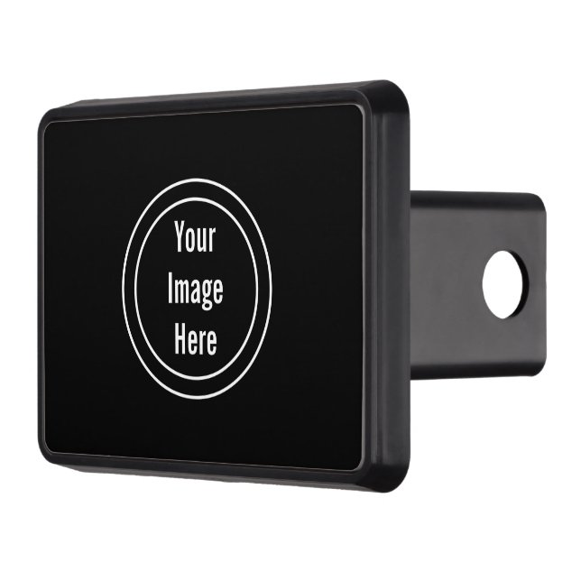 Template: Black Your Image Here Hitch Cover (Left)