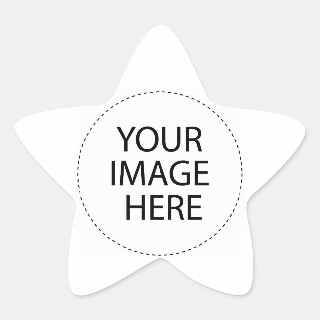 Template Blank   Add your image text or buy BLANK Star Sticker (Front)
