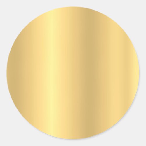 Template Blank Faux Gold Glamour Elegant Classic Round Sticker