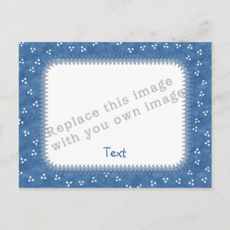 Template Blue Frame Postcard