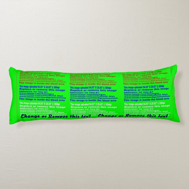 Template Body Pillow View About the Design (Back)