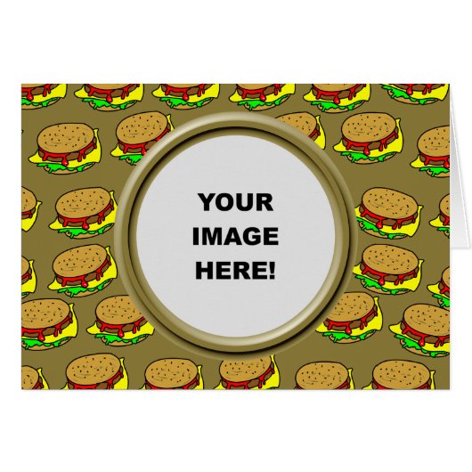 Template, Burger Border Cards (Front Horizontal)