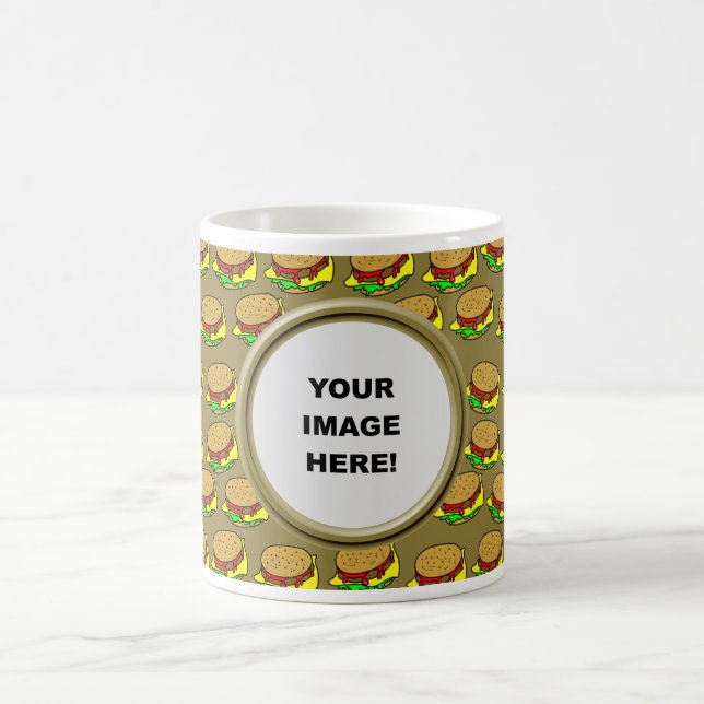 Template, Burger Border Coffee Mug (Center)