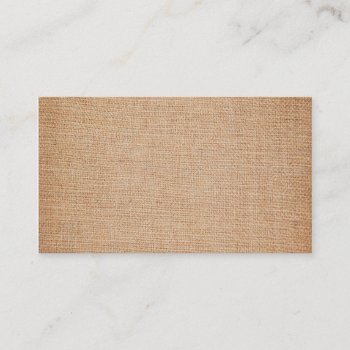 Template - Burlap Background Business Card by bestcustomizables at Zazzle