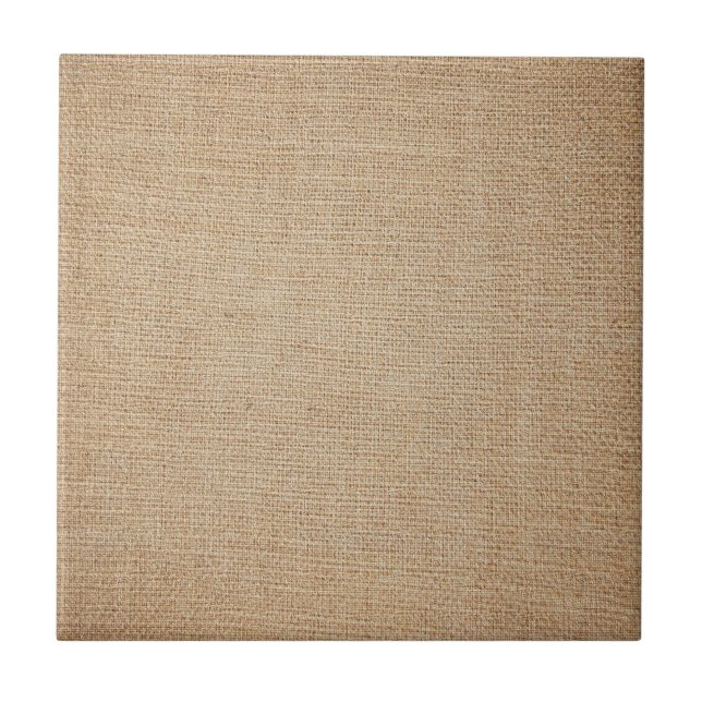Template - Burlap Background Ceramic Tile (Front)