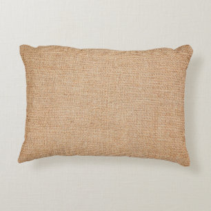 Template - Burlap Background Decorative Pillow