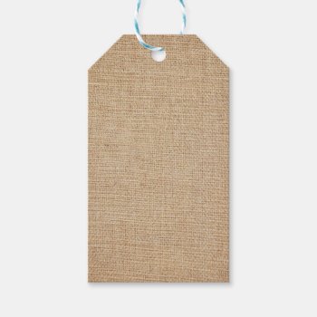 Template - Burlap Background Gift Tags by bestcustomizables at Zazzle