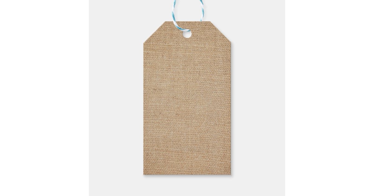 Download Template - Burlap Background Gift Tags | Zazzle.com