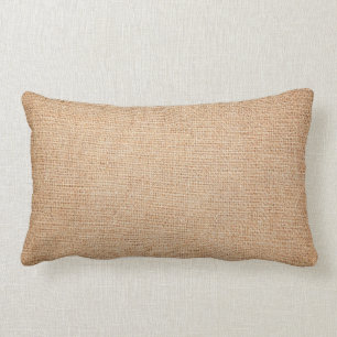 Template - Burlap Background Lumbar Pillow