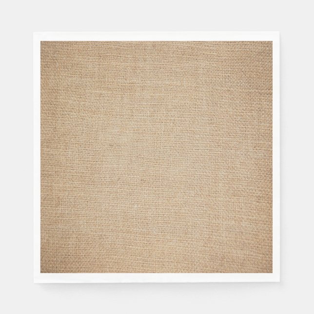 Template - Burlap Background Paper Napkins (Front)